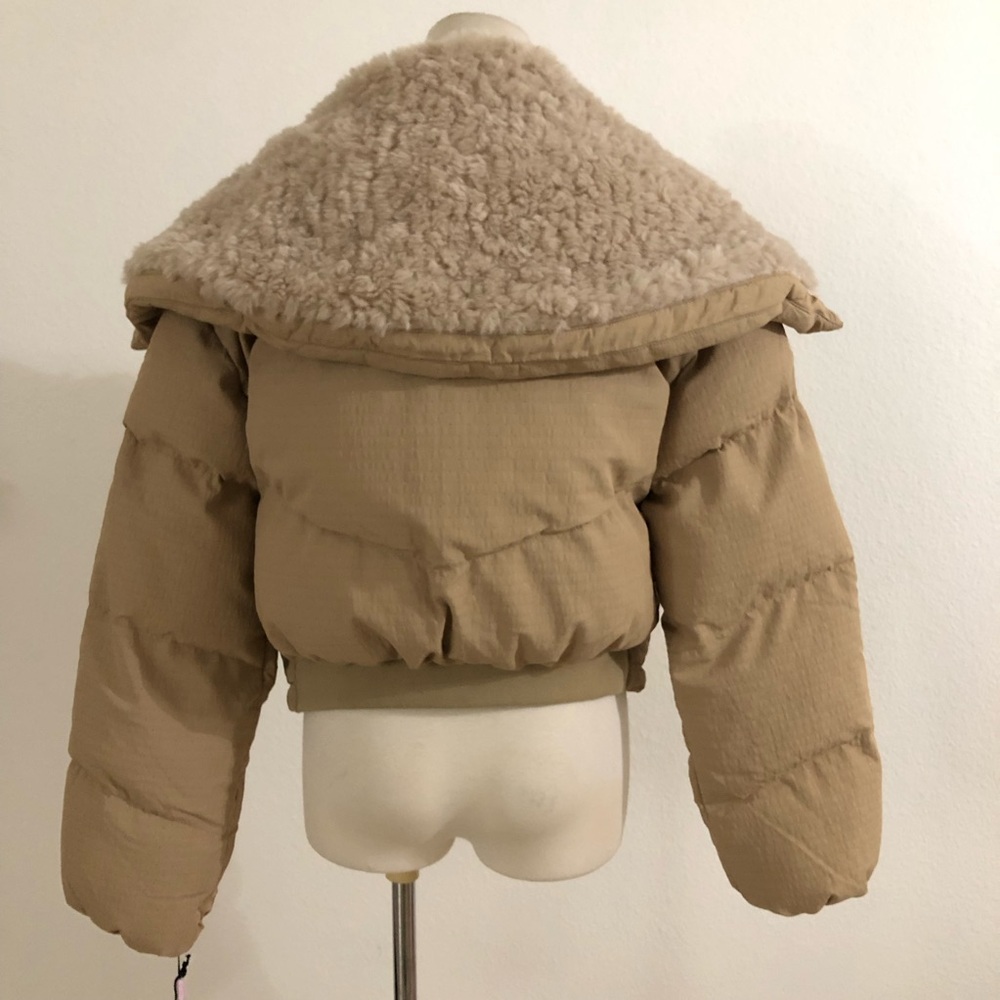 NWT Avec Lec Filles Faux Shearling Detail Puffer Jacket - Picture 8 of 12